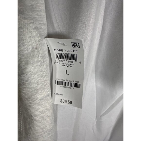 And Now This Mens Fleece Pullover Hoodie, Oatmeal, Size L, NWT - Picture 4 of 5